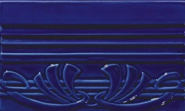 Бордюр Grazia Epoque Terminale Deco Cobalt Craquele TED9 12x20 глянцевый