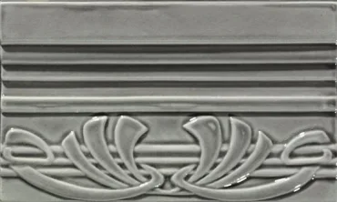 Бордюр Grazia Epoque Terminale Deco Grey Craquele TED4 12x20 глянцевый