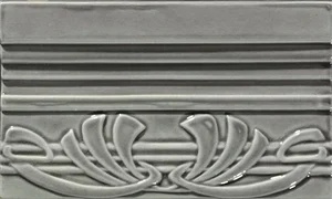 Бордюр Grazia Epoque Terminale Deco Grey Craquele TED4 12x20 глянцевый