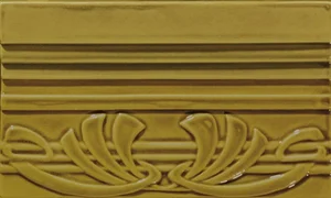 Бордюр Grazia Epoque Terminale Deco Mustard Craquele TED8 12x20 глянцевый