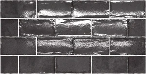 Плитка Equipe Altea Black 27615 7,5x15 глянцевая