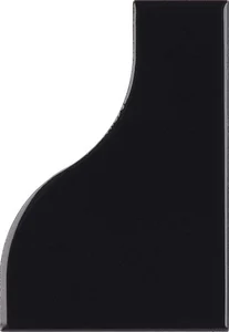 Плитка Equipe Curve Black 28849 8,3x12 глянцевая