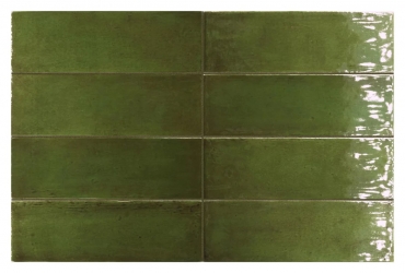 Керамогранит Equipe Fango Green Gloss 30675 5x15 глянцевый