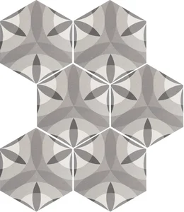 Керамогранит Equipe Hexatile Nature B&W 21355 17,5x20 матовый