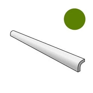 Бордюр Equipe Manacor Pencil Bullnose Basil Green 26948 3x15 глянцевый