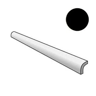 Бордюр Equipe Manacor Pencil Bullnose Black 26956 3x20 глянцевый