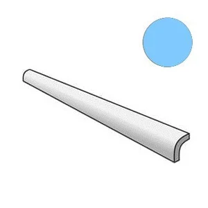 Бордюр Equipe Manacor Pencil Bullnose Blue Moon 26951 3x20 глянцевый