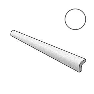 Бордюр Equipe Manacor Pencil Bullnose White 26949 3x15 глянцевый