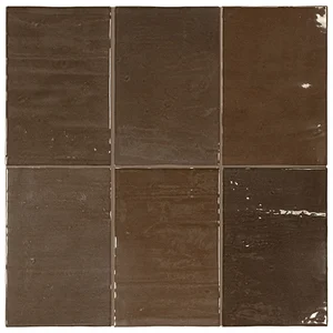 Плитка Equipe Marea керамическая настенная 33110 Seal Brown 10x15 глянцевая
