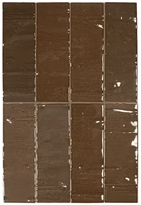 Плитка Equipe Marea керамическая настенная 33117 Seal Brown 5x15 глянцевая