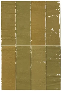 Плитка Equipe Marea керамическая настенная 33119 Ecru Olive 5x15 глянцевая