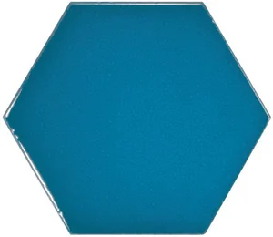 Плитка Equipe Scale Hexagon Electric Blue 23836 10,7x12,4 глянцевая
