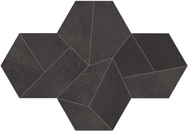 Мозаика Ergon Architect Resin Design Mini Bruxelles Black Naturale E2GX 17x22,6 натуральная