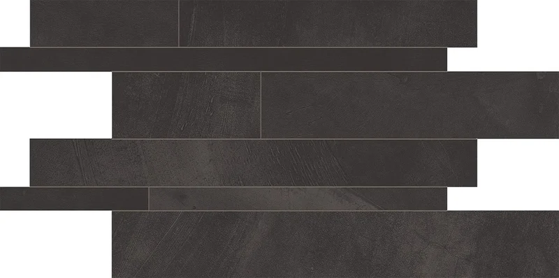 Мозаика Ergon Architect Resin Listelli Sfalsati Bruxelles Black Naturale E2GS 30x60 натуральная