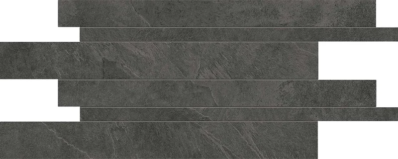 Мозаика Ergon Cornerstone Listelli Sfalsati Slate Black E2SN 30x60 натуральная