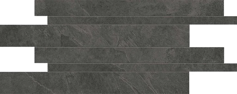 Мозаика Ergon Cornerstone Listelli Sfalsati Slate Black EKKN 30x60 натуральная