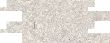 Мозаика Ergon Lombarda Listelli Sfalsati Bianco Lappato EDHD 30x60 лаппатированная