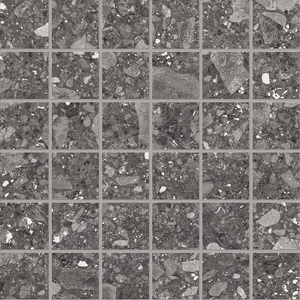 Мозаика Ergon Lombarda Mosaico Nero Lappato E0K4 30x30 лаппатированная