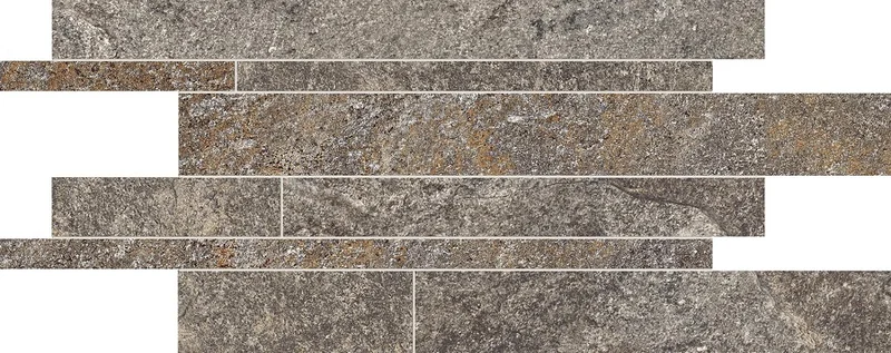 Мозаика Ergon Oros Stone Listelli Sfalsati Anthracite EL1V 30x60 матовая