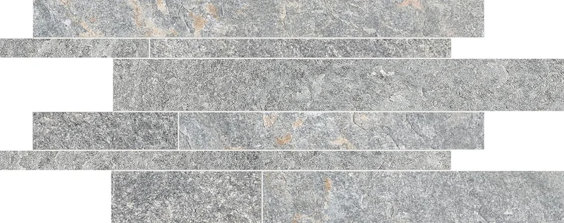 Мозаика Ergon Oros Stone Listelli Sfalsati Sky Blue EL1U 30x60 матовая