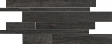 Мозаика Ergon Stone Project Listelli Sfalsati Controfalda Mix Nat-Lap Black E1EZ 30x60 натуральная