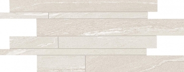 Мозаика Ergon Stone Talk Listelli Sfalsati Martellata White Naturale EDQP 30x60 натуральная