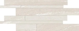 Мозаика Ergon Stone Talk Listelli Sfalsati Martellata White Naturale EDQP 30x60 натуральная