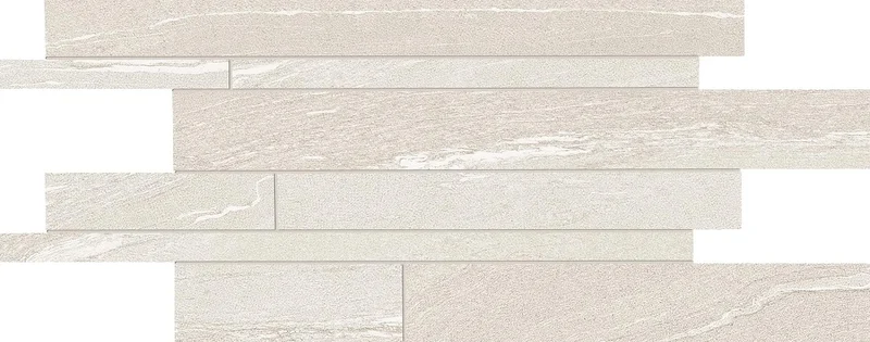 Мозаика Ergon Stone Talk Listelli Sfalsati Martellata White Naturale EDQP 30x60 натуральная