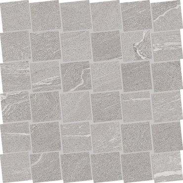 Мозаика Ergon Stone Talk Mosaico Dado Martellata Grey Naturale EDRH 30x30 натуральная
