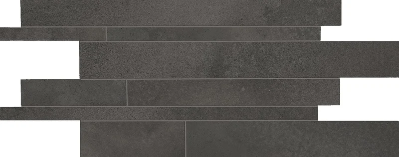 Мозаика Ergon Tr3Nd Listelli Sfalsati Concrete Black EAUW 30x60 матовая