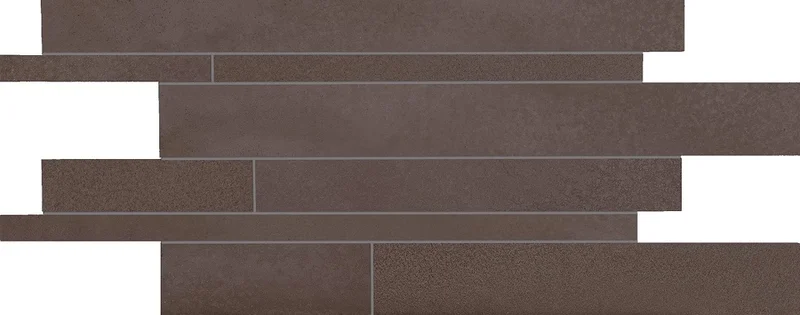 Мозаика Ergon Tr3Nd Listelli Sfalsati Concrete Brown EAUT 30x60 матовая
