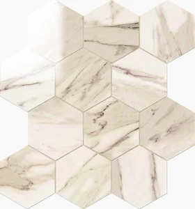 Мозаика Novabell Esagona Calacatta Beige Lapp. IMP 333L 25,2x29,1 лаппатированная