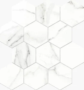 Мозаика Novabell Esagona Statuario Lapp. IMP 003L 25,2x29,1 лаппатированная