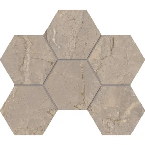 Мозаика Estima Bernini Beige BR02 Hexagon полированная 25x28,5 67341 25x28,5