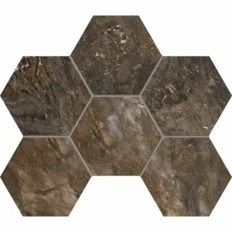 Bernini Dark Brown BR04 Hexagon Неполированный 25x28,5 67344