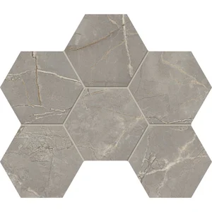 Мозаика Estima Bernini Grey BR03 Hexagon Неполированная 25x28,5 67342 25x28,5
