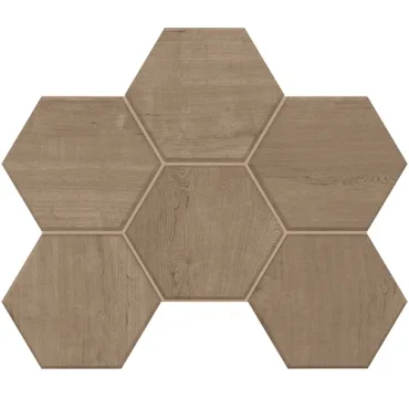Мозаика Estima Classic Wood Rusty Beige Hexagon CW 03 25x28,5 матовая