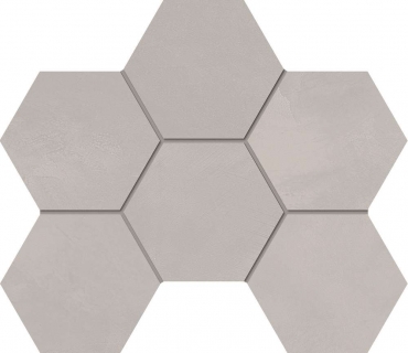 Мозаика Estima Graffito Mosaic Hexagon Light Grey GF01 70433 25x28,5 матовая
