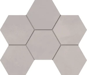 Мозаика Estima Graffito Mosaic Hexagon Light Grey GF01 70433 25x28,5 матовая