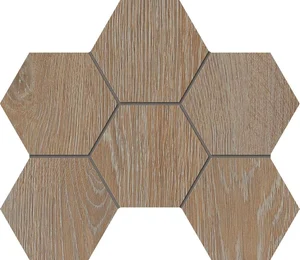 Мозаика Estima Kraft Wood Mosaic Hexagon Rusty Beige KW01 70432 25x28,5 структурированная