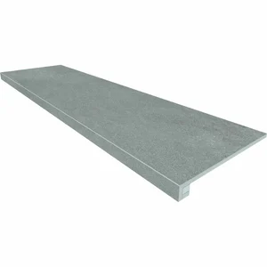 Ступень Estima Luna LN02 33x120x9 с прямоугольным бортиком без насечек + подступенок 14,5x120x9, матовая