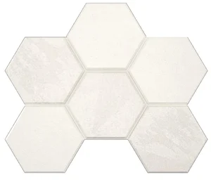 Мозаика Estima Luna White LN00/TE00 Hexagon Неполированный 25x28,5 39616 25x28,5 матовая