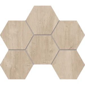 Мозаика Estima Soft Wood Creamy Hexagon SF02 Неполированная 25x28,5 69408 25x28,5