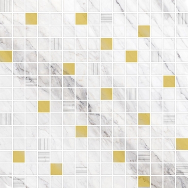 Мозаика Eurotile Calacatta Mos Gold 32,5x32,5 глянцевая