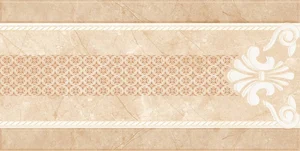 Бордюр Eurotile Diamonds Cen. Beige 1 15x29,5 глянцевый