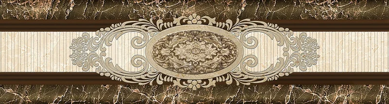 Бордюр Eurotile Hermitage Border 282 8,5x30 глянцевый