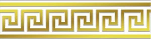 Бордюр Eurotile Marbelia Cen. Gold 7,5x29,5 глянцевый