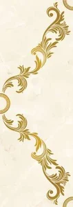 Декоративный элемент Eurotile Marbelia Dec. Gold 24,5x69,5 глянцевый