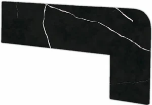Спецэлемент Exagres Zanquin Recto Markina Nero IZQDA 18x40 матовый