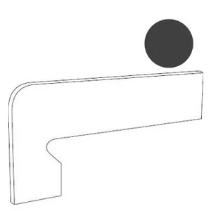 Бордюр Exagres Zan.Metalica Basalt Izquierda Лев. 17,5x39,5 матовый